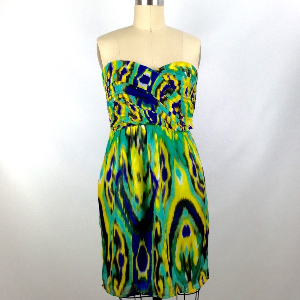 Shoshanna Silk Bustier Style Short Cocktail Dress